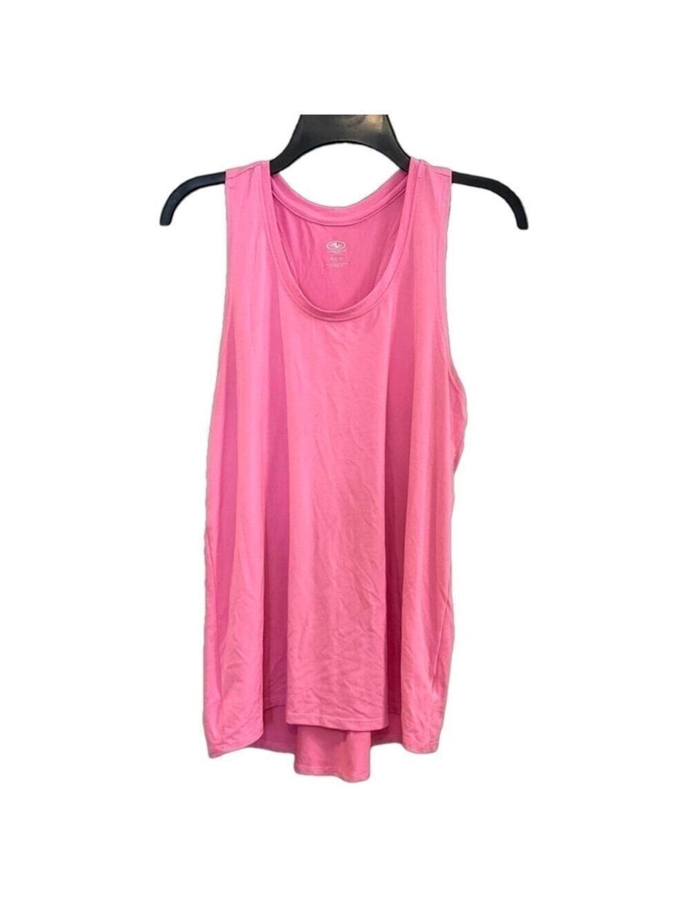 Women's Athletic Work Racerback Pink Tank Top. Size M